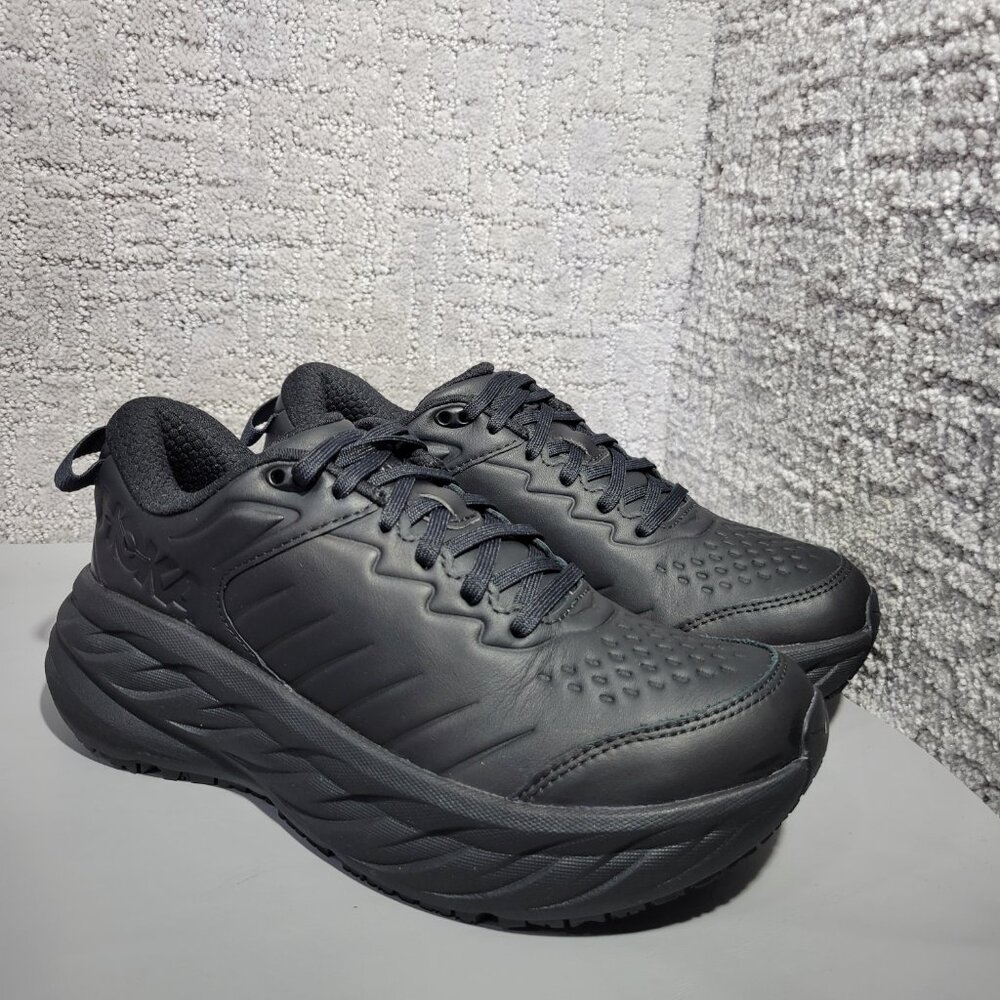 Hoka One One Bondi SR Women's Size US 8 Black Leather Athletic Running Sneakers. - Picture 9 of 10